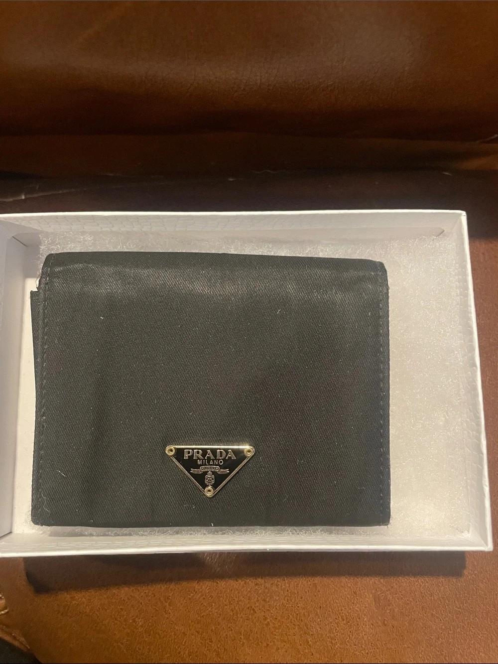 Prada Nylon and Leather Card Slim Wallet